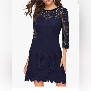 Navy Lace Dress
